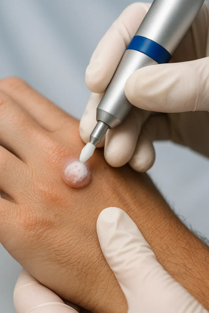 example of wart removal South Ruislip using cryopen