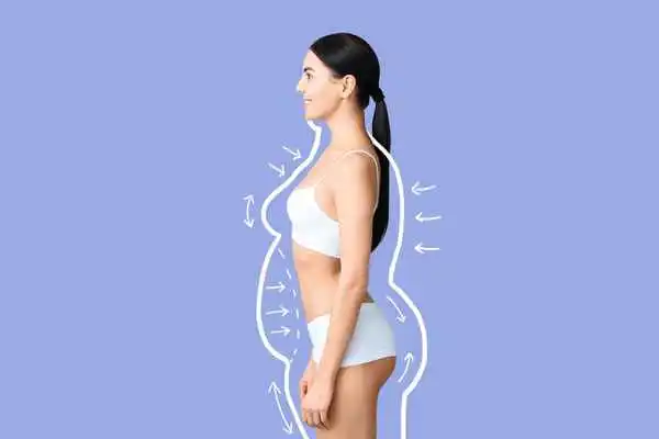 image of woman experiencing fat reduction treatment South Ruislip