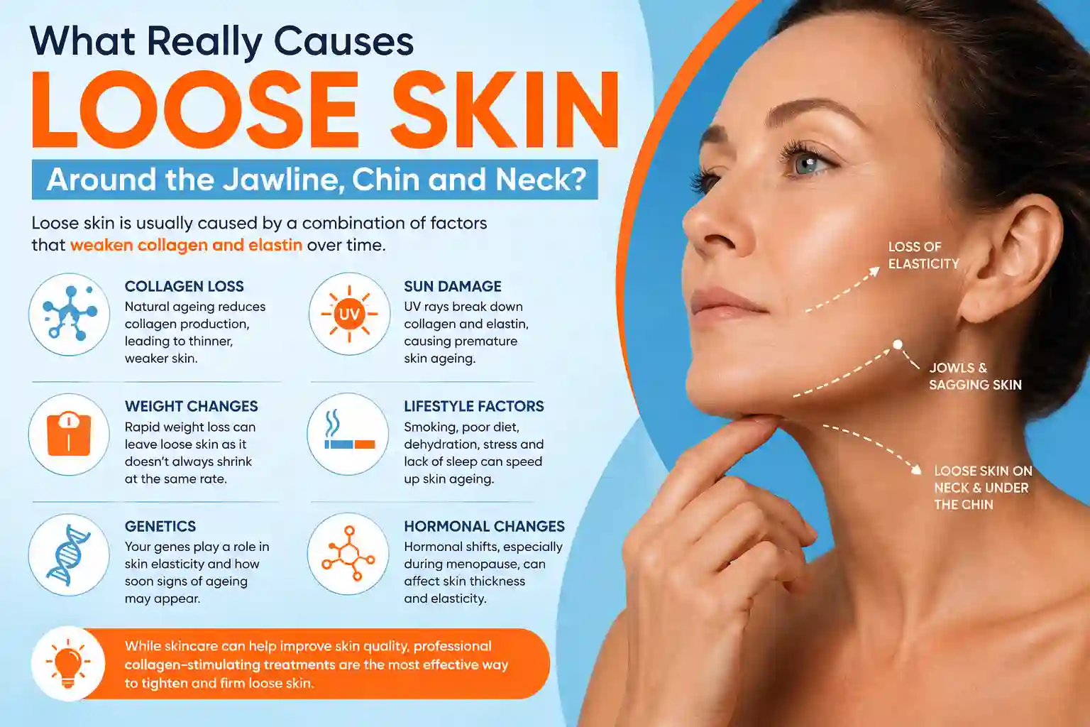 What Really Causes Loose Skin Around the Jawline, Chin and Neck South Ruislip?